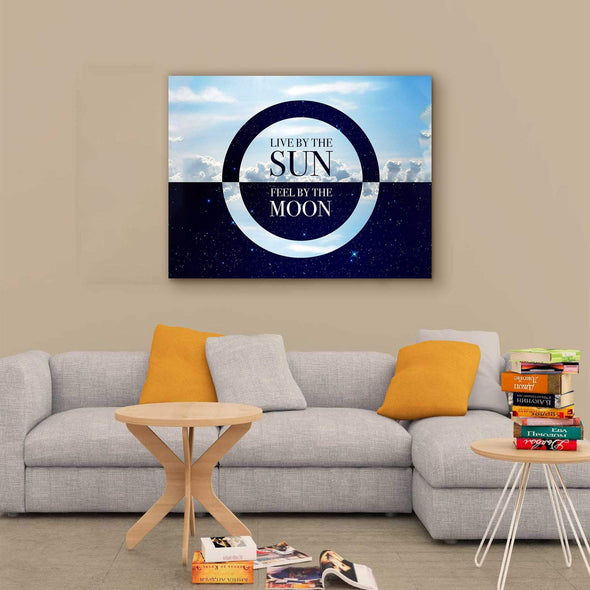 "Sun And Moon" Home Decor Canvas