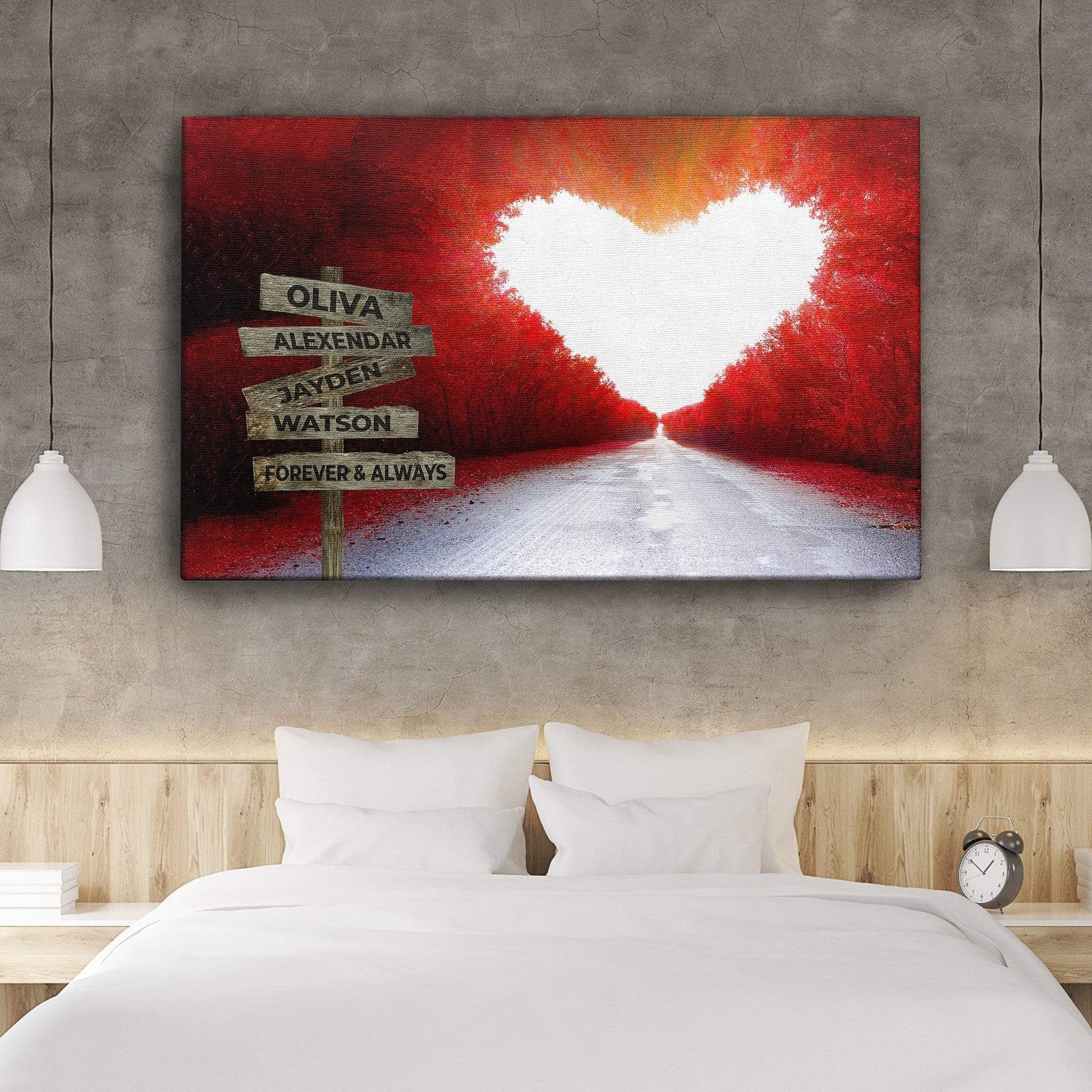 Love Customized Canvas With Multi Names