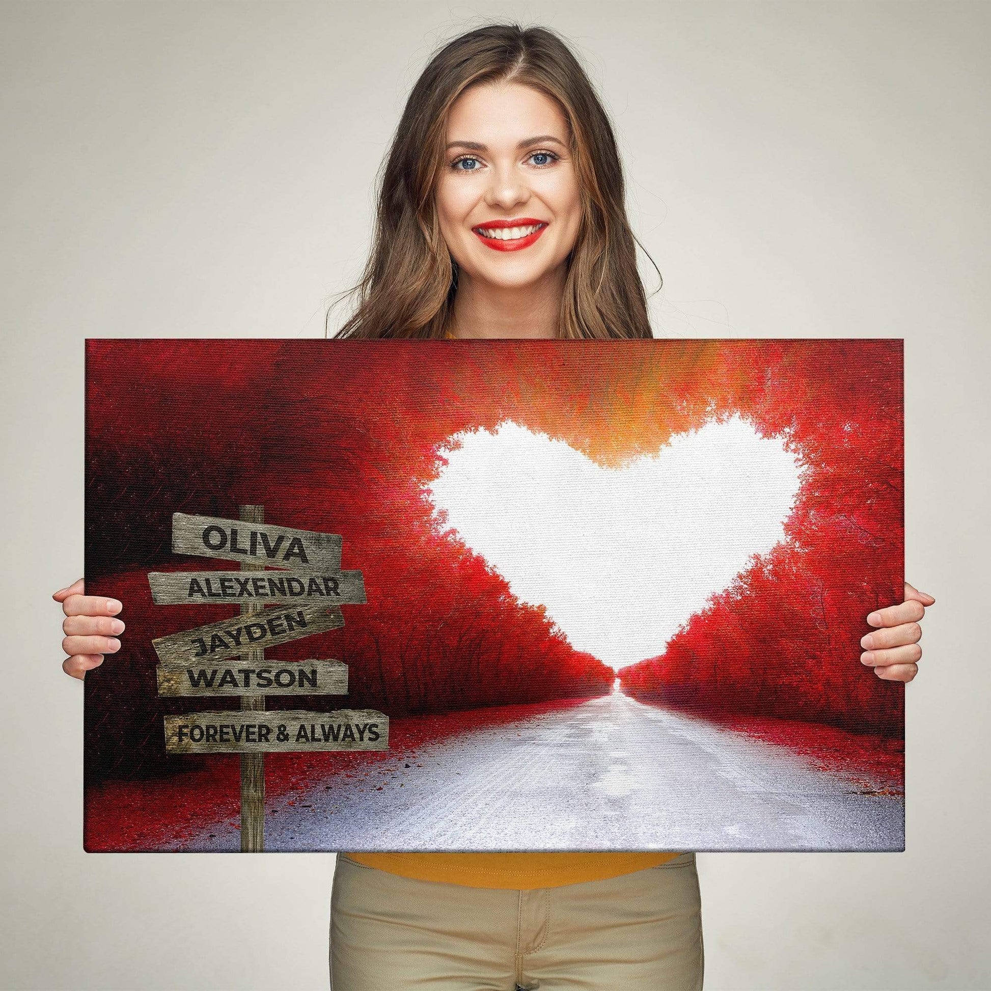 Love Customized Canvas With Multi Names