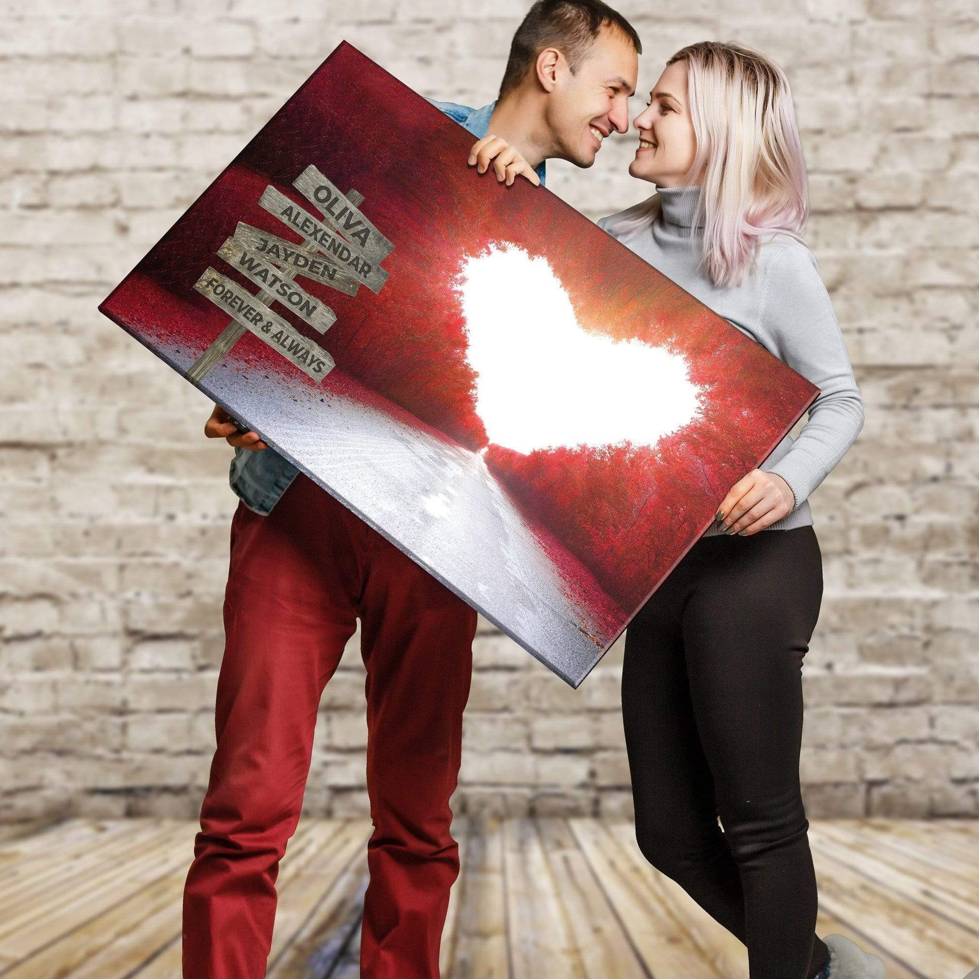 Love Customized Canvas With Multi Names