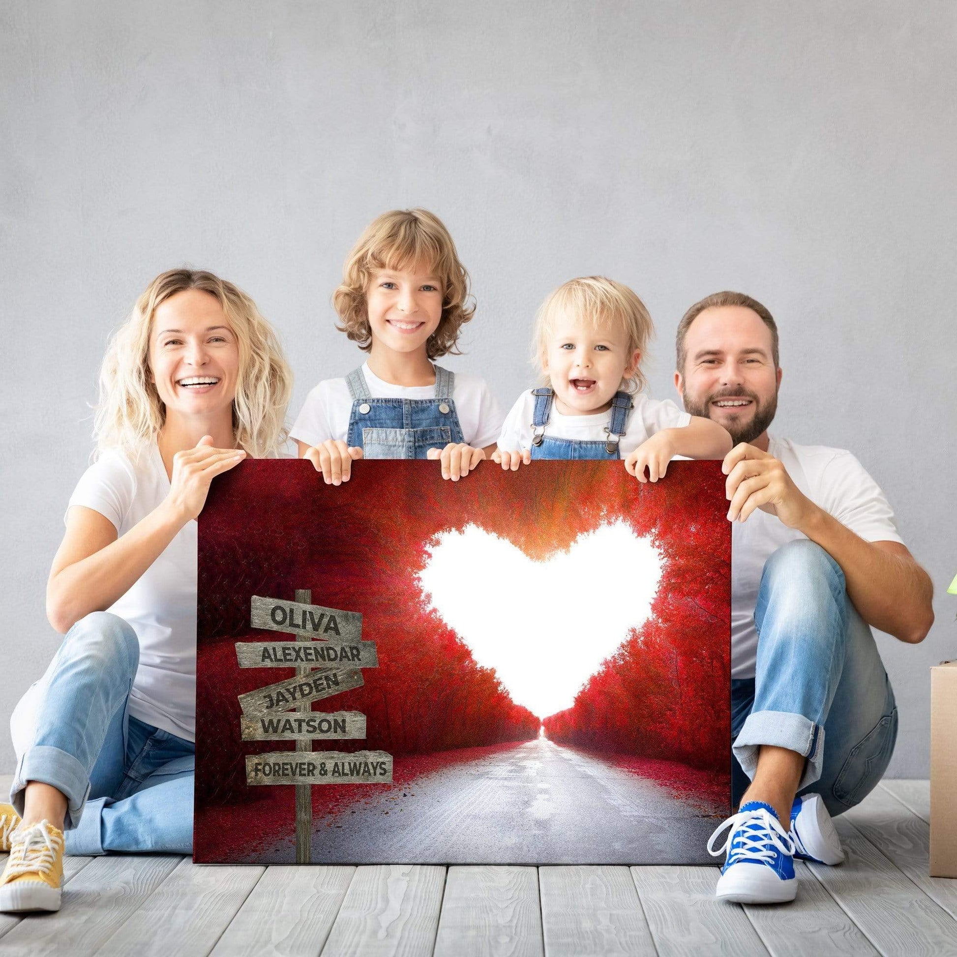 Love Customized Canvas With Multi Names
