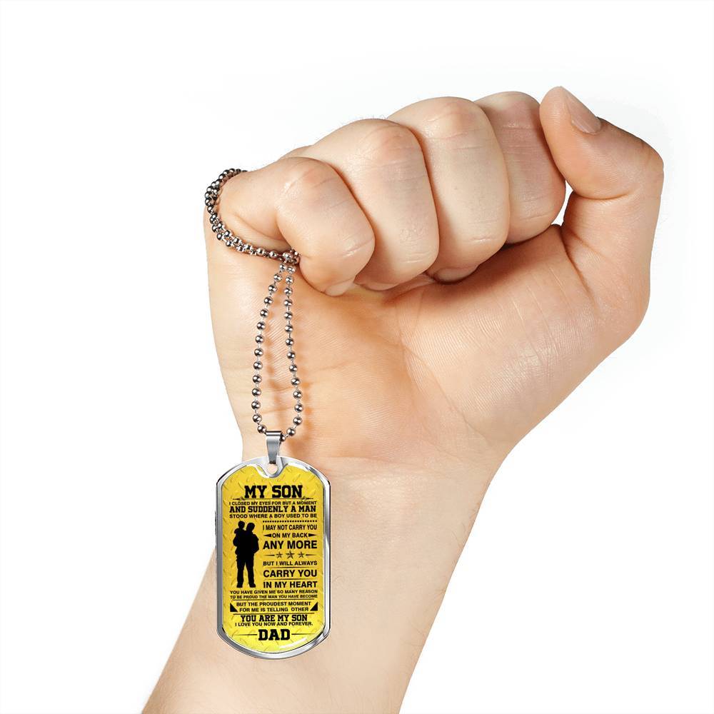 "You Are My Son Love You Forever" Military Necklace