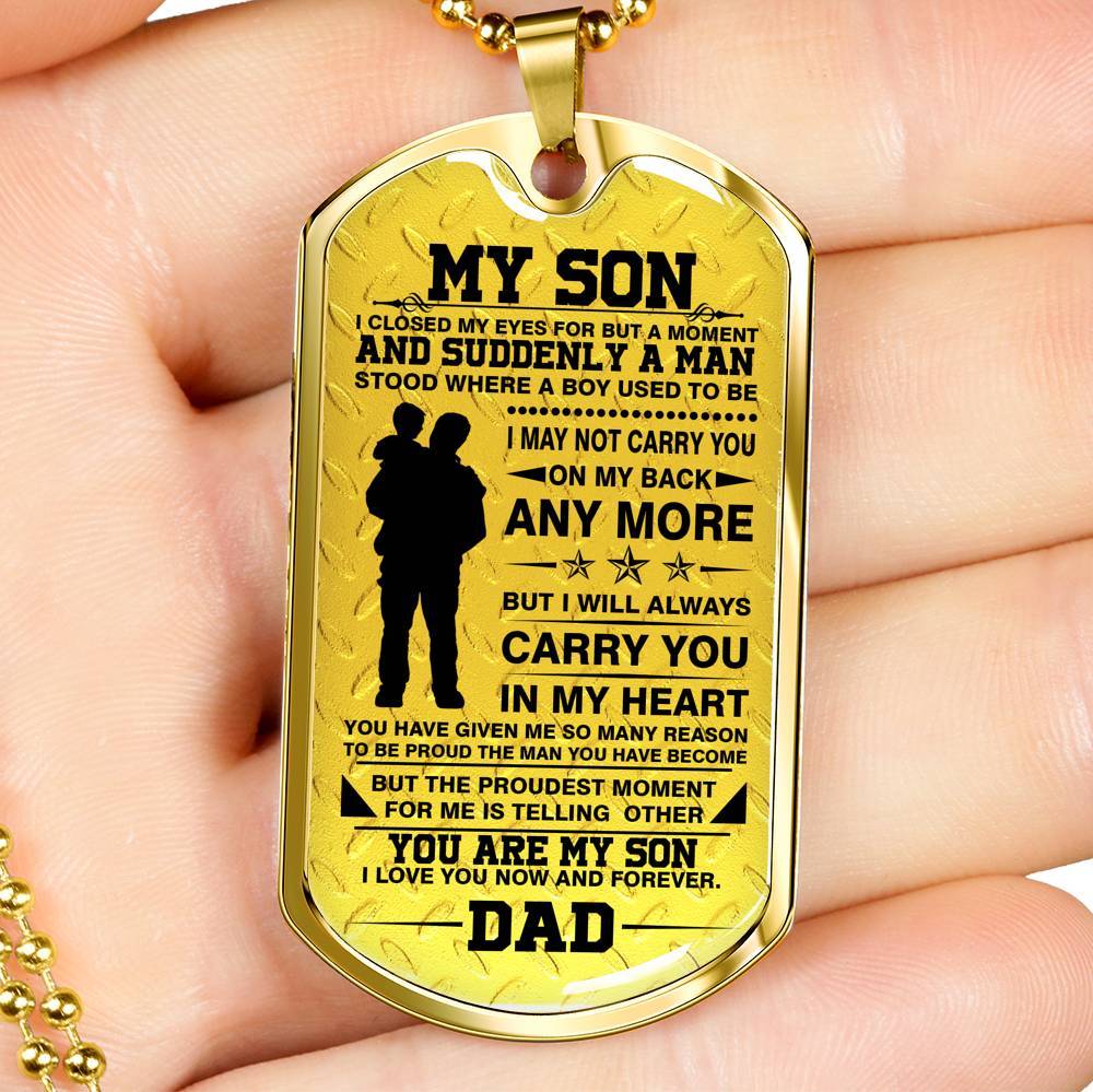 "You Are My Son Love You Forever" Military Necklace