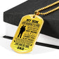 "You Are My Son Love You Forever" Military Necklace