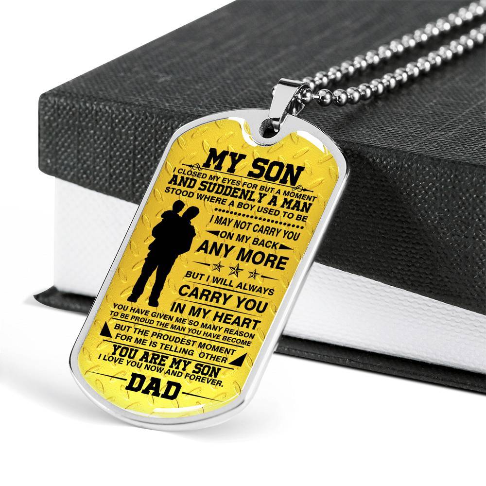 "You Are My Son Love You Forever" Military Necklace