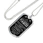 Gift To Your Fiancee Military Necklace With Engraving
