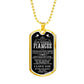 Gift To Your Fiancee Military Necklace With Engraving