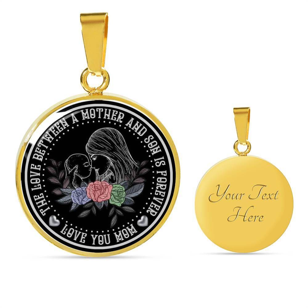 Love You Mom Silver Pendant