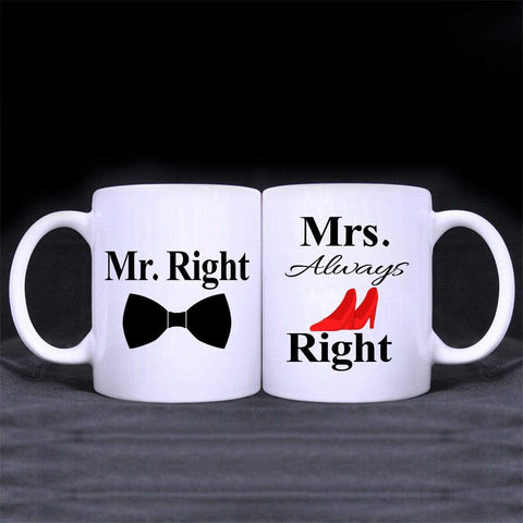 Mr. And Mrs. Coffee Mugs For Couples