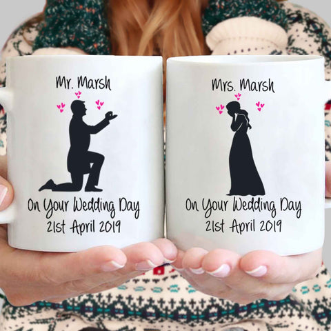 11Oz Mr & Mrs Customized Wedding Couple Coffee Mug
