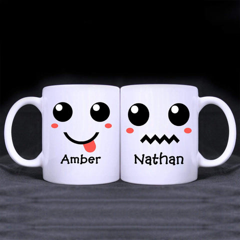 Mugs Cute Kawaii Emoji Couples Ceramic Mugs