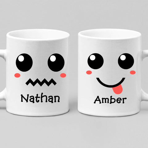 Mugs Cute Kawaii Emoji Couples Ceramic Mugs