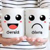 Mugs 11 Oz Happy And Sad Emoji Ceramic Mug For Couples