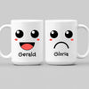 Mugs Happy And Sad Emoji Ceramic Mug For Couples