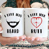 Mugs I Like His Beard, I Like Her Butt Couples Funny Coffee Mug