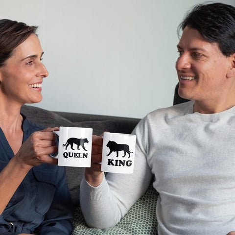 Mugs King And Queen Ceramic Coffee Mugs For Couples