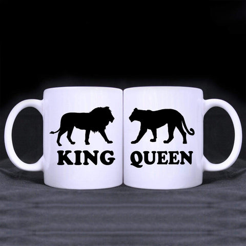 Mugs King And Queen Ceramic Coffee Mugs For Couples