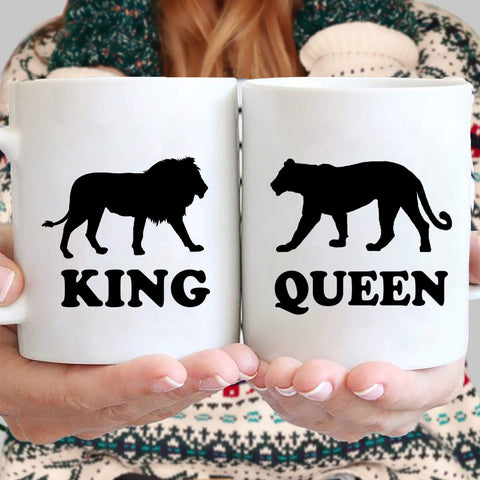 Mugs King And Queen Ceramic Coffee Mugs For Couples