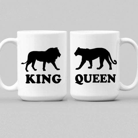 Mugs King And Queen Ceramic Coffee Mugs For Couples