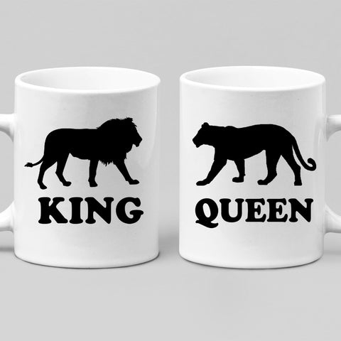 Mugs King And Queen Ceramic Coffee Mugs For Couples