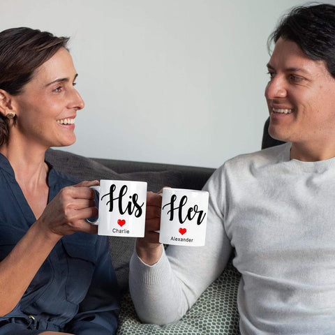 Mugs Personalized His and Her Coffee Mug For Couple