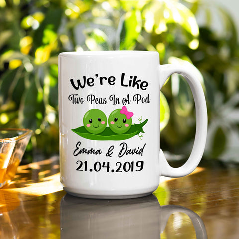 Mugs Personalized Two Peas In A Pod Couples Mug