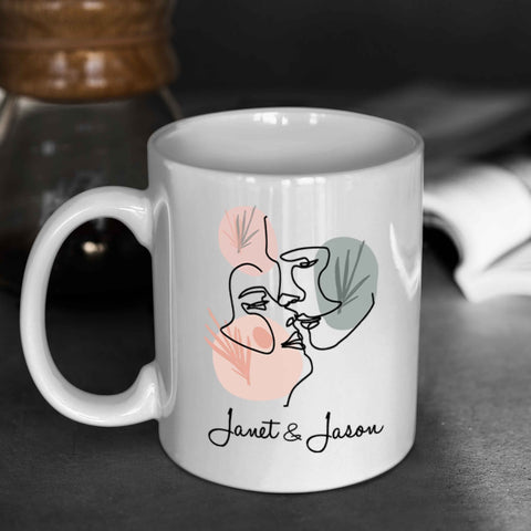 Mugs Personalized White Ceramic Love Couple Mug