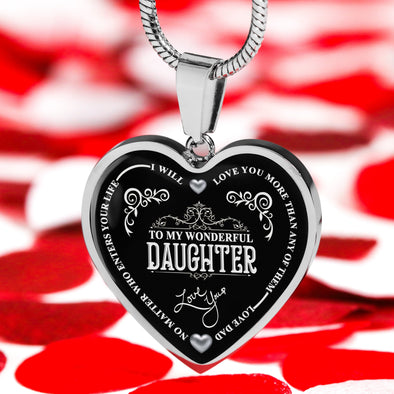 To My Wonderful Daughter (Silver Color Text)