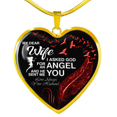 Dear Wife You Are My Angel Necklace