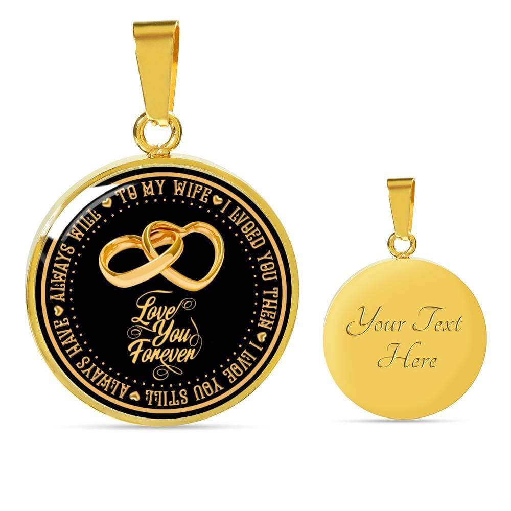 "Love You Always" Golden Engraved Necklace