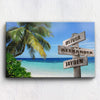 Ocean Breeze Color Customized Canvas With Multi Names