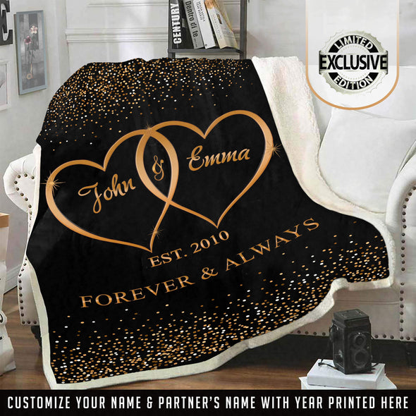 Custom Blanket For The Love Of Your Life - Personalize With Your & Partner's Name