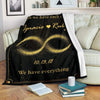 Personalized Blanket Custom Golden Infinity Blanket For Couple