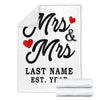 White Custom LGBT Mrs & Mrs Blanket with Wedding Year | Couple Desires