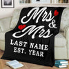 Custom LGBT Mrs & Mrs Blanket with Wedding Year | Couple Desires