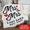Custom LGBT Mrs & Mrs Blanket with Wedding Year | Couple Desires