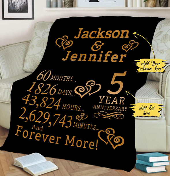 Personalized Blanket Customized Anniversary Couple Blanket