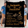 Personalized Blanket Customized Anniversary Couple Blanket