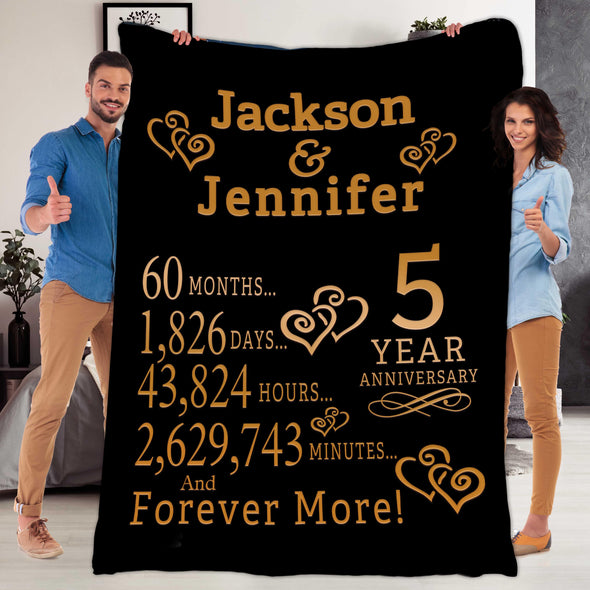 Personalized Blanket Customized Anniversary Couple Blanket