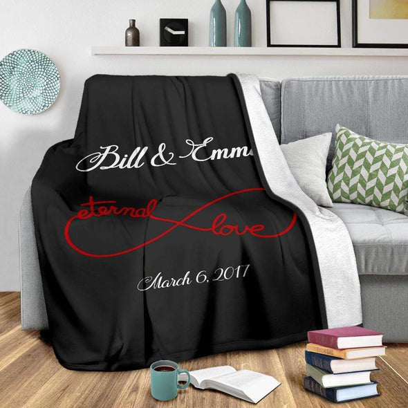 Black Eternal Love Couple Blanket - Couple Desires