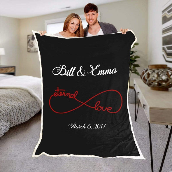 Black Eternal Love Couple Blanket - Couple Desires