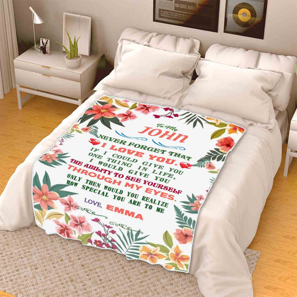 Personalized Blanket for Couples