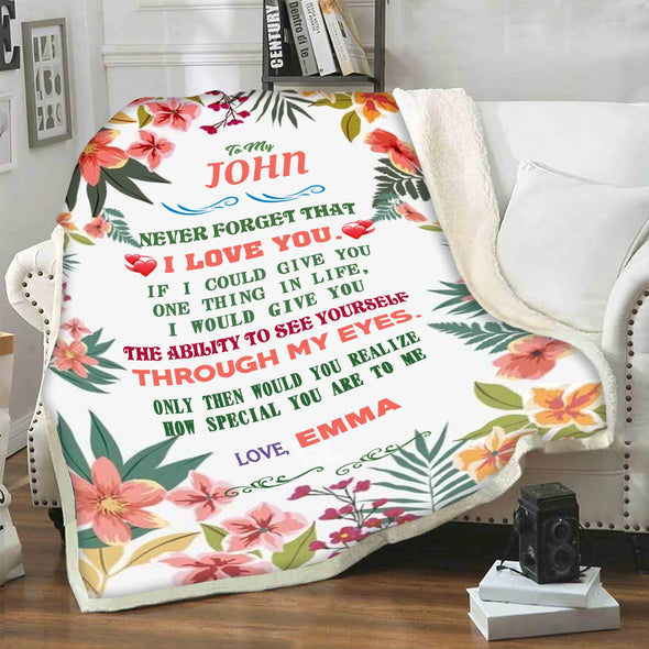 Personalized Blanket for Couples