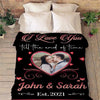 Personalized Blanket I Love You Till The End Of Time Custom Name & Photo Blanket