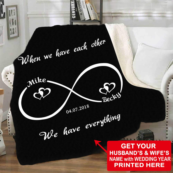 Personalized Blanket Infinity Love Personalized Blanket