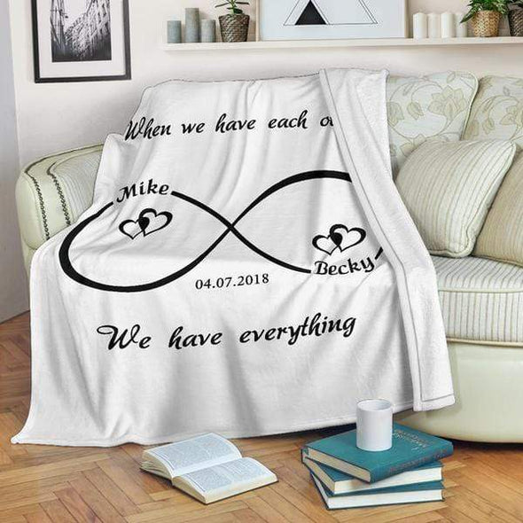 Personalized Blanket Infinity Love Personalized Blanket