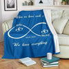 Personalized Blanket Youth-50"x60" / Blue Infinity Love Personalized Blanket