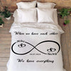 Personalized Blanket Youth-50"x60" / White Infinity Love Personalized Blanket