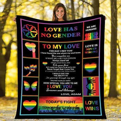 Personalized Blanket Love Has No Gender Customized LGBT Blanket