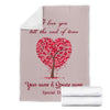 "Love Tree" Personalized Blanket | Customized Couple Photo Blanket